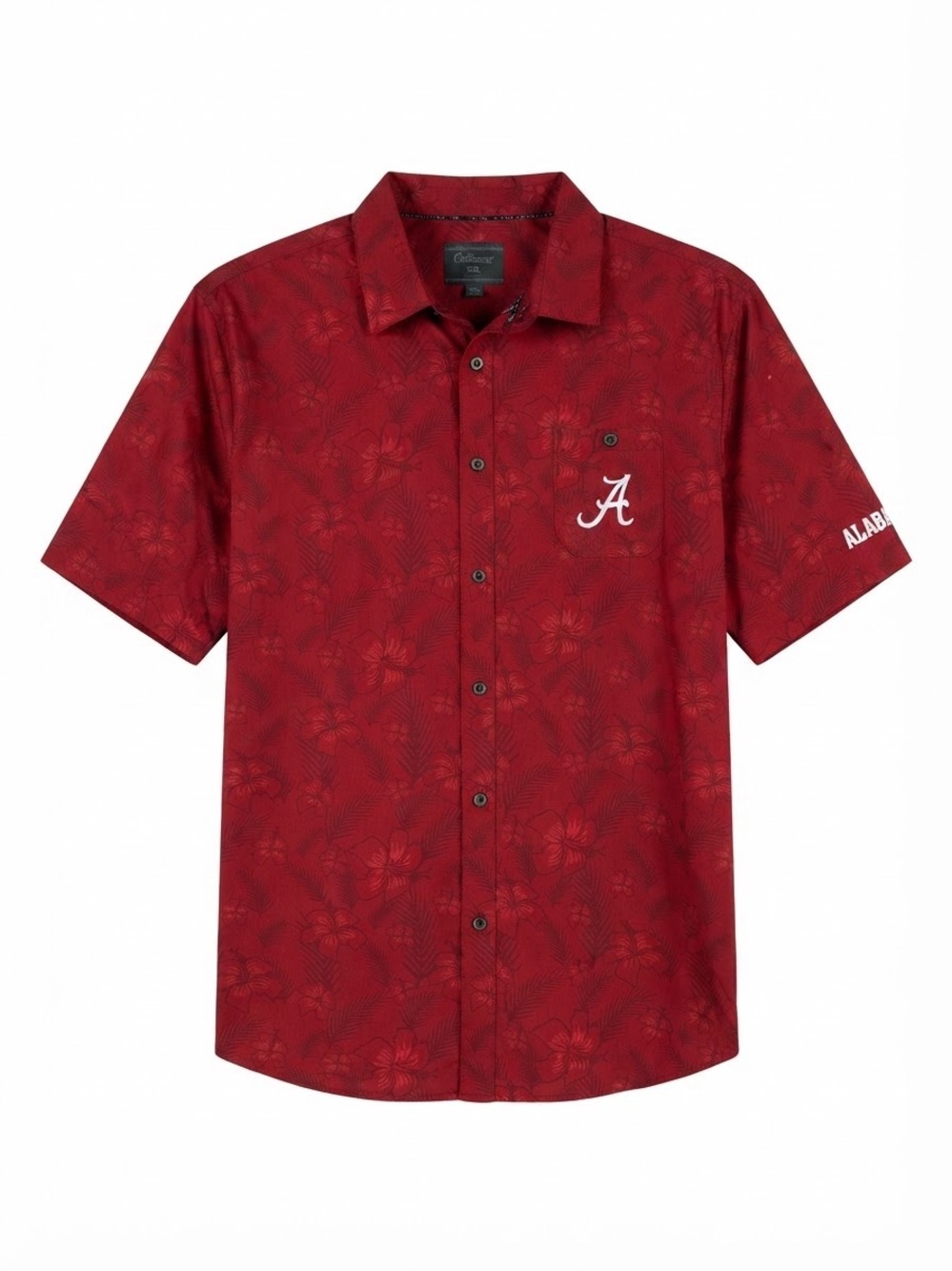 Chiliwear Alabama Crimson Tide Tropical Short Sleeve Button Down Shirt 2XL